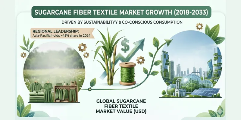 Sugarcane Fiber Textile Market Growth 2024–2033: $1.2B to $3.7B at 13.2% CAGR with  Asia-Pacific Dominance 